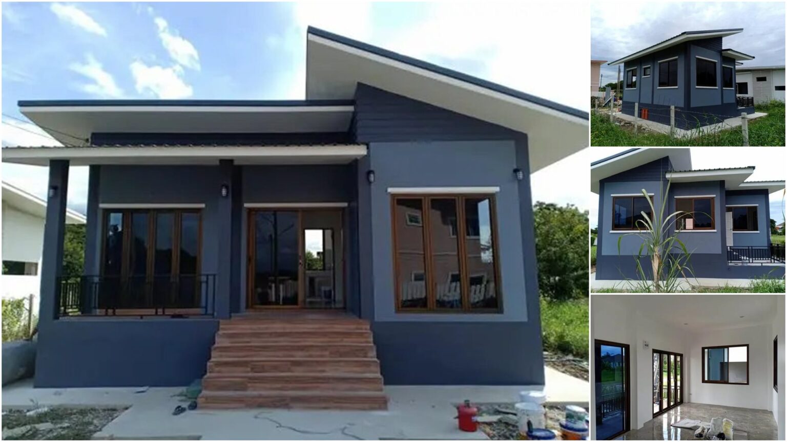 แบบบ้านสวยสไตล์โมเดิร์น ออกแบบลงตัว ขนาด 2 ห้องนอน 1 ห้องน้ำ 1 ...